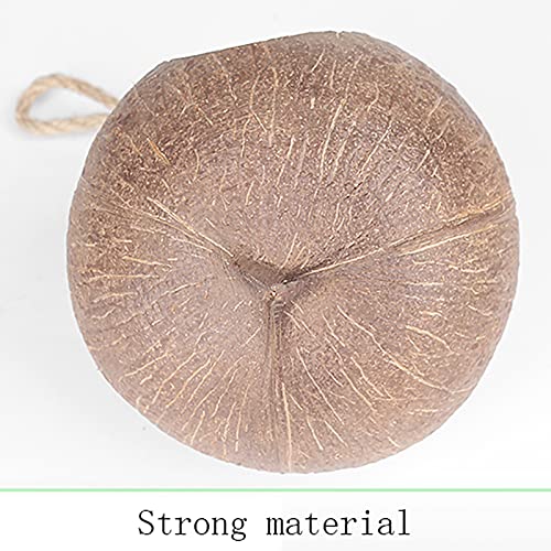 Coconut Bird Nest Hut, Natural Coconut Fiber Hanging Birdhouse Cage Breeding Nesting Bird Aviary Cage Box Anti-Pecking Bite for Parakeet Budgie Cockatiel Finch Sparrows