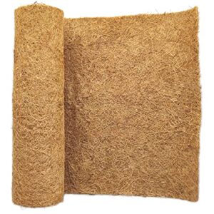 sunyay 15x80 inch natural coconut coir liner sheets coco fiber roll coco mat for planter flower basket liner garden decoration animal pet pad