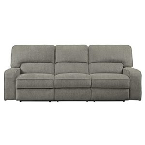 lexicon atherton chenille fabric double manual reclining sofa, 98.5" w, mocha
