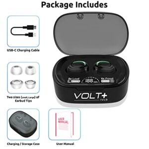 VOLT PLUS TECH Wireless Bluetooth Earbuds Compatible With Samsung Galaxy S22/S22+/ULTRA/S21/S21+/ULTRA/S20/S20+/ULTRA/FE 5G,2000mAh Charging Case,8D Bass,IPX3 Touch Waterproof/Noise Reduction with Mic