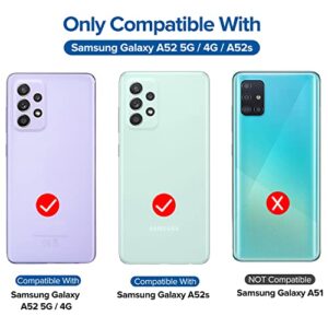 [4+2 Pack] iVoler Screen Protector for Samsung Galaxy A52 5G&4G/ A52s 5G [4 Pack] with 2 Pack Camera Lens Protector Tempered Glass for Samsung A52 5G&4G/ A52s 5G with Easy Installation Frame, 6.5 inch