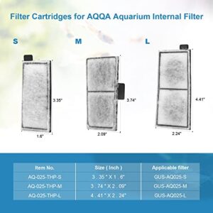 AQQA 8 Pack Aquarium Filter Cartridge Replacement Fish Tank Filter Cartridge Aquarium Internal Filter (Small)
