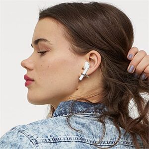 joyiever airpods pro anti-lost earrings airpods earrings anti-drop sports ear clip hook wireless earphones anti-lost earphone holder earrings compatible with airpods earbud headset accessories(silver)