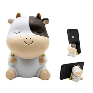 cute cartoon phone holder stand desk animal cow cellphone stand mount home office decoration gift for girls kids women