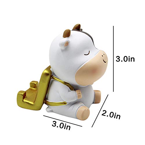 Cute Cartoon Phone Holder Stand Desk Animal Cow Cellphone Stand Mount Home Office Decoration Gift for Girls Kids Women