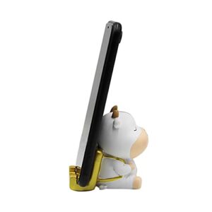 Cute Cartoon Phone Holder Stand Desk Animal Cow Cellphone Stand Mount Home Office Decoration Gift for Girls Kids Women