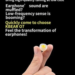 [5 Pairs] KBEAR07 Replacement Earbud Tips for Wireless Earphone, Patented Silicone Tips Premium Blocking Out Ambient Noise, Secure Fit and Supreme Comfort (5 Color, 5 Sizes S、M-、M、M+、L)