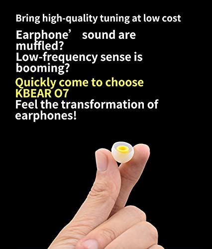 [5 Pairs] KBEAR07 Replacement Earbud Tips for Wireless Earphone, Patented Silicone Tips Premium Blocking Out Ambient Noise, Secure Fit and Supreme Comfort (5 Color, 5 Sizes S、M-、M、M+、L)