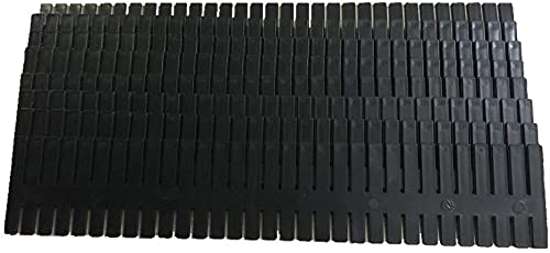 Ygapuzi 8pcs DIY Plastic Grid Drawer Dividers Adjustable Drawer Organizer Storage Separators Tidy Container for Closet, Office Desk, Kitchen Storage, Dresser, Makeup Tools, Underwear, Socks (Black)