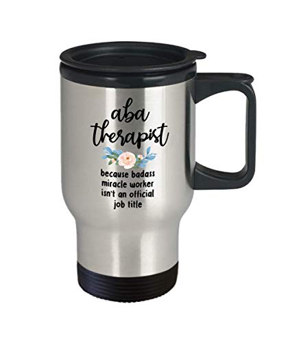 SpreadPassion ABA Therapist Travel Mug - ABA Therapist Gifts - 14oz Insulated Tumbler