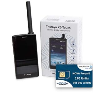 OSAT Thuraya X5 Touch Satellite Phone & NOVA SIM with 170 Units (200 Minutes) with 365 Day Validity