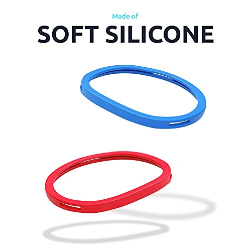 Olixar Lens Protectors for Oculus Quest 2 VR Headset - Prevent your Glasses from Scratching your Oculus Quest 2 Lenses - 3 Sizes Included, Use your Favourite Pair - Red & Blue