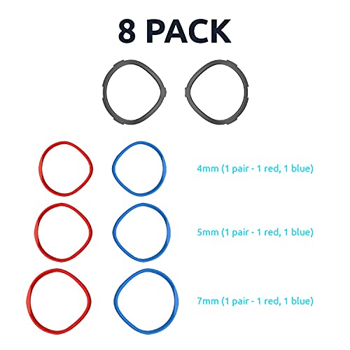 Olixar Lens Protectors for Oculus Quest 2 VR Headset - Prevent your Glasses from Scratching your Oculus Quest 2 Lenses - 3 Sizes Included, Use your Favourite Pair - Red & Blue