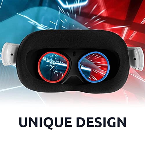 Olixar Lens Protectors for Oculus Quest 2 VR Headset - Prevent your Glasses from Scratching your Oculus Quest 2 Lenses - 3 Sizes Included, Use your Favourite Pair - Red & Blue