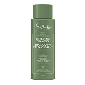 shea moisture men's shea refreshing shampoo, 15 fz