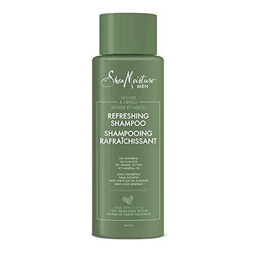 SHEA MOISTURE Men's Shea Refreshing Shampoo, 15 FZ