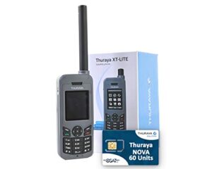 osat thuraya xt-lite satellite phone & standard sim with 60 units (40 minutes) with 365 day validity