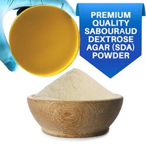 Sabouraud Dextrose Agar Powder 100grams - Evviva Sciences - Make Up to 75 Agar Petri Dishes - Premium Performance - Excellent for Mold & Fungus - Great for Mushrooms & Science Projects