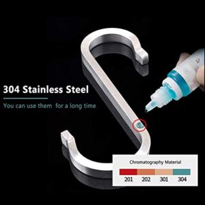 S-Shaped Hooks Heavy Duty 24 Packs,304 Stainless Steel Hook,Multi-Functional Flat Hook,S Hook,Hooks Closet,Hooks Plants,Hooks for Hanging Pot,Pan,Cups, Plants,Bags, Jeans,Towels (24, Medium)…