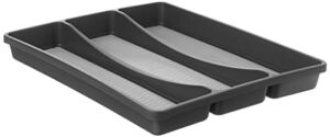 copco basics 3 compartment organizer, charcoal gray/light gray