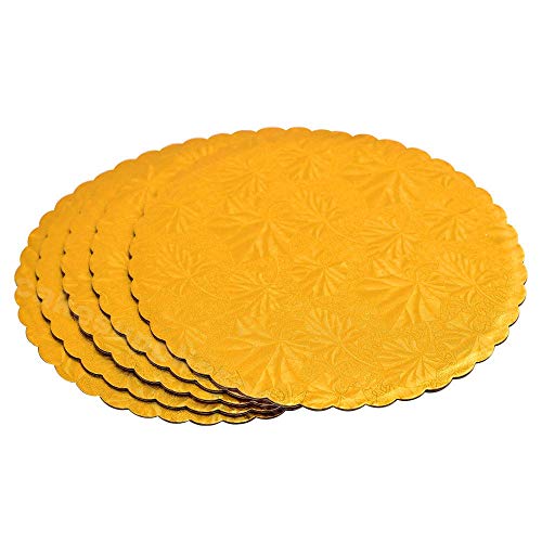 6" Gold Scalloped Edge Cake Boards, 6 ct.