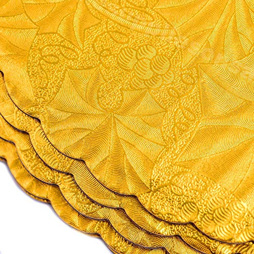 6" Gold Scalloped Edge Cake Boards, 6 ct.