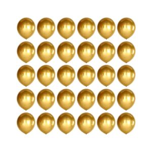 5 inch metallic gold balloons, 100 pcs thick chrome gold birthday balloons latex party balloons for birthday wedding baby shower decorations