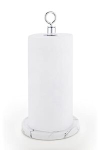 sunnypoint heavy weighted sturdy paper towel holder stand dispenser with faux marble base fits standard and jumbo sized paper towel