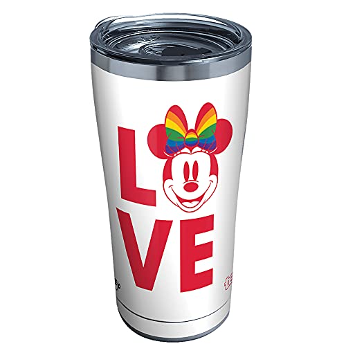 Tervis Triple Walled Disney - Minnie Love Insulated Tumbler Cup Keeps Drinks Cold & Hot, 20oz, Stainless Steel