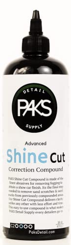 Paks Shine Cut Medium Auto Compound | Made in USA | 16 oz Buffing Scratch & Swirl Removal Paint Restorer for Paint Correction