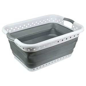 POP+ LOAD LAUNDRY BASKET - White/Gray