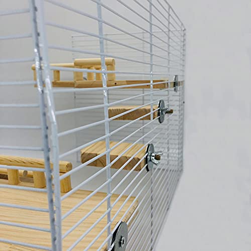 Squirrel Hamster Wooden Platform Jumping Board Climbing Ladder,Bird Perches Cage Toys, Wooden Gerbil Standing Platform, Chinchilla Cage Accessories,Suitable Cage Size :18.5"(L) * 11.03"(W) * 11.81"