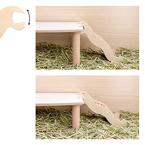 Niteangel Hamster Climbing Toy Wooden Ladder Bridge for Hamsters Gerbils Mice and Small Animals (Small - 6.3'' L)