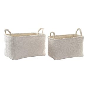 dekodonia s3007355 basket beige polyester linen, 2 pieces