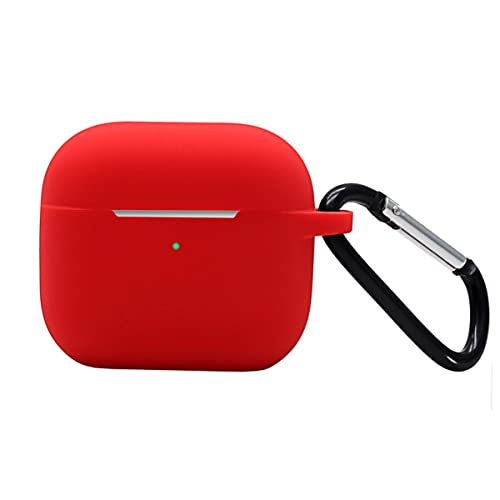 MICANETECH Compatible for Airpods 3 2021Release, Premium Shockproof Protective Silicone Case Cover for Airpods 3rd 2021. (Red)