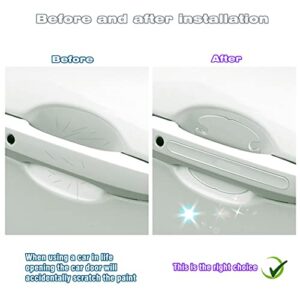 8Pcs 3D Transparent car Door Handle Stickers Door Bowl Paint Anti-Scratch Invisible car Door Handle Scratch Protection Film Anti-Collision Protection Stickers are compatable for Most Models