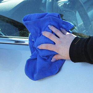 Arkwright Huck Absorbent Cleaning Towels - (Case of 120) Lint Free Auto Detailing Microfiber Cloth Perfect for Windows, Metal, Glass, and Ceramic, 16 x 26, Blue