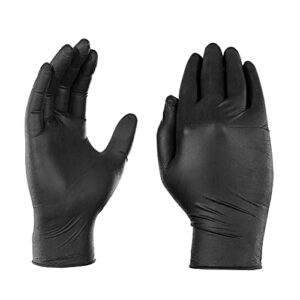 1st Choice Black Nitrile 3 Mil Thick Disposable Gloves Large Case of 1000 Exam Medical Latex Free Black Large