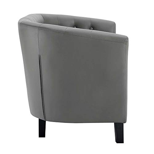 Ergode Prospect Upholstered Vinyl Loveseat - Gray