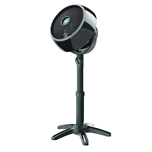 Vornado 7803 Large Pedestal Whole Room Air Circulator Fan with Adjustable Height, 3 Speed Settings, Removable Grill for Cleaning, Black & 723 Full-Size Whole Room Air Circulator Fan