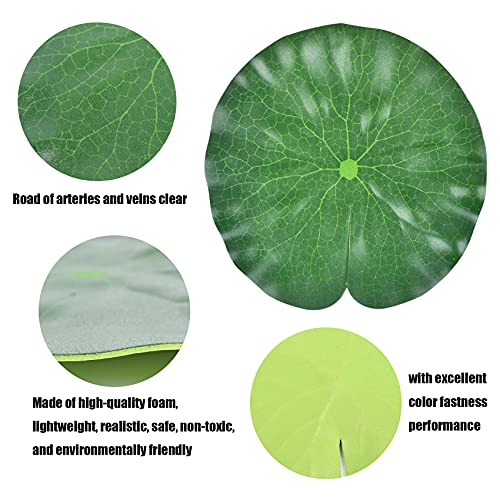 8 Pcs Aquarium Plants Live, 4 Size Artificial Floating Foam Lotus Leaves, Water Lily Pads Ornaments, Perfect for Patio Koi Fish Pond Pool Aquarium Home Garden Wedding Party Special Event Decoration