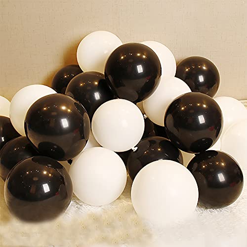 5 inch Black Party Balloons, 100 pcs Mini Thick Black Birthday Balloons Latex Balloons for Birthday Wedding Baby Shower Decorations(Black)