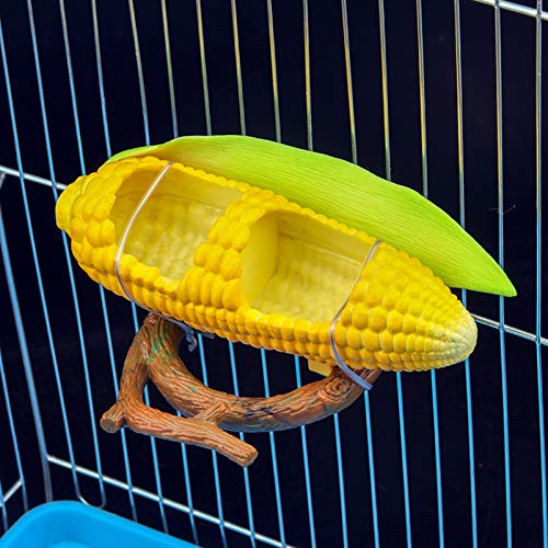generic 1PC Corn Shaped Food Bowl Birds Water Dinking Feeder Plastic Feeding Supplies Creative Pet Feeder Pet Feeding Basin Food Feeder for Pet Bird Pigeon Parrot