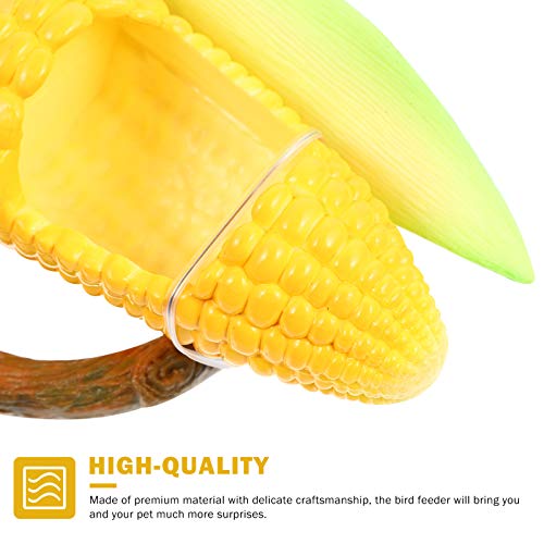 generic 1PC Corn Shaped Food Bowl Birds Water Dinking Feeder Plastic Feeding Supplies Creative Pet Feeder Pet Feeding Basin Food Feeder for Pet Bird Pigeon Parrot