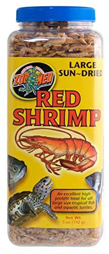 DBDPet Zoomed Large Sun-Dried Red Shrimp - Turtle Food - Includes Attached Pro-Tip Guide