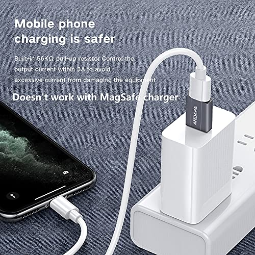 ANDAPA USB C Female to USB Male Adapter(2 Pack), C to USB Adapter for iPhone 12 13 14 Mini Pro Max,Airpods iPad pro,Samsung Galaxy Note 10 20 21 S21 Plus,Google Pixel 5 4 4a 3A XL