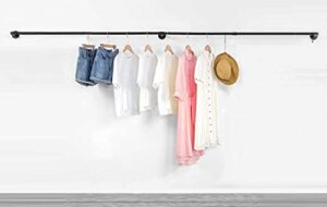serenita 74.5" super long industrial pipe clothing rack 73 inch, hanging rod for closet, wall mounted multi purpose (73 inch 1 pack)