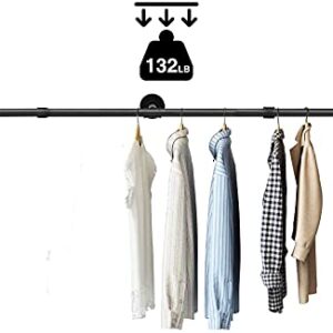 SERENITA 74.5" Super Long Industrial Pipe Clothing Rack 73 inch, Hanging Rod for Closet, Wall Mounted Multi Purpose (73 inch 1 Pack)