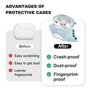 MOLOVA Airpod Pro Case,Silicone Cover Cases for Airpods Pro with 3D Funny Cute Cool Kawaii Design for Man Kids Teens Boys Girls,Shockproof Protective Case Compatible with Wireless Charging(Dragon)