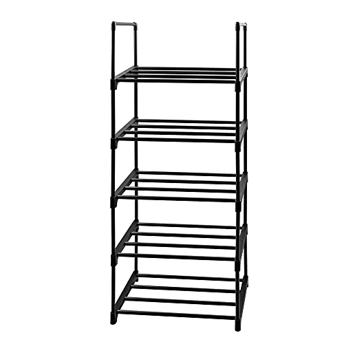 XIHAMA Shoe Rack 5 Tiers Sturdy Metal Shoe Organizer for Entryway, 10-12 Pairs Shoe and Boots Sturdy Organizer Storage Shelf Multifunctional Space Saving Shelf Organizer for Home Storage